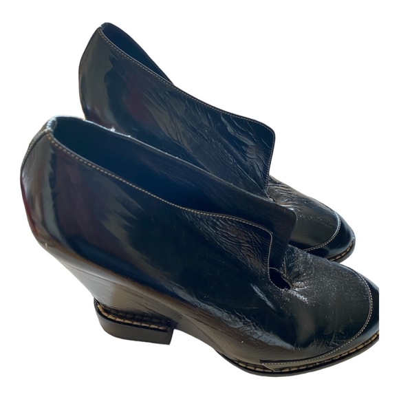 Chloe Patent Leather Wedge Ankle Boots - Picture 5 of 6